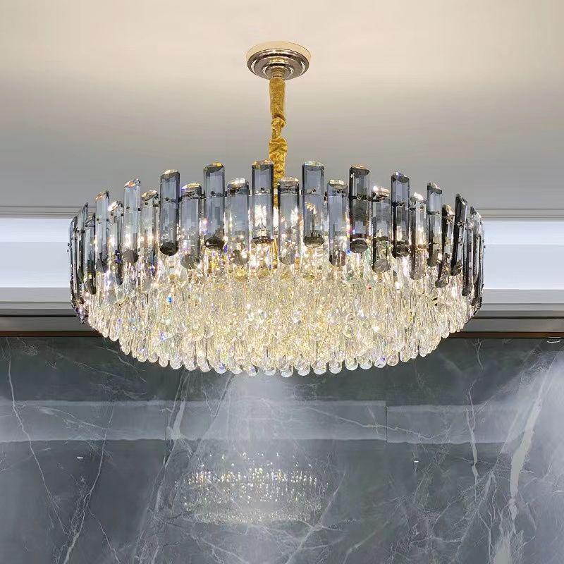 Luxurious Postmodern Crystal Chandelier - Modern Minimalist Lighting Fixture for Living Room, Bedroom, or Restaurant