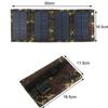 20W Portable Solar Panel 5V Folding Solars Cell Foldable Waterproof USB Port Charger Mobile Power Bank for Phone Battery Outdoor
