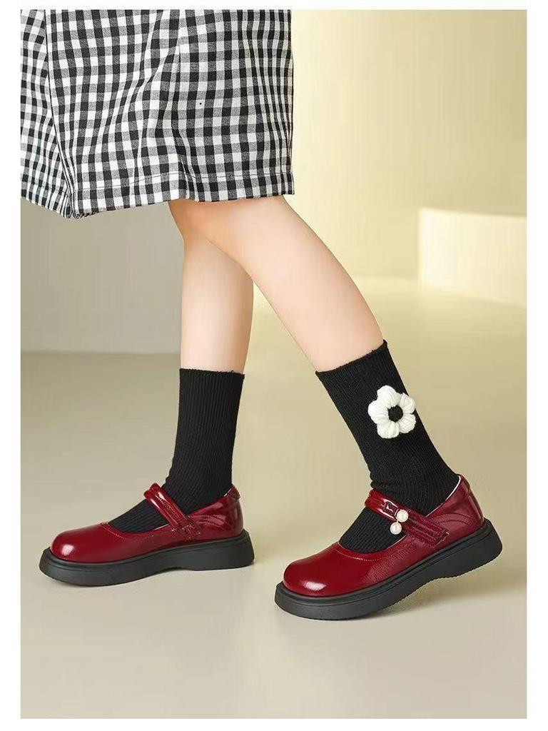 Boys' Black Leather Soft Sole Performance Shoes for School and Chorus