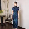 Old Shanghai improved cheongsam retro Republic of China style side eight buttons slim waist daily wear dress high-end atmosphere