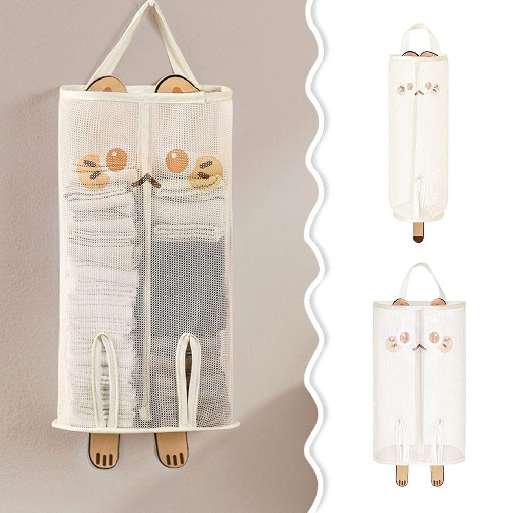 

Reused Sundries Bag Organizer Plastic Bags Dispenser Cute Socks Underwear Storage Bag Double Tube