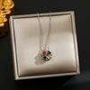 Japan and South Korea Simple Popular Wind Titanium Steel Necklace Female Niche Exquisite Internet Celebrity Zircon Clavicle Chain High-end Jewelry