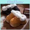 Ladies Fleece Lined Thick Bottom Casual Slippers For Autumn Winter Indoor And Outdoor Use