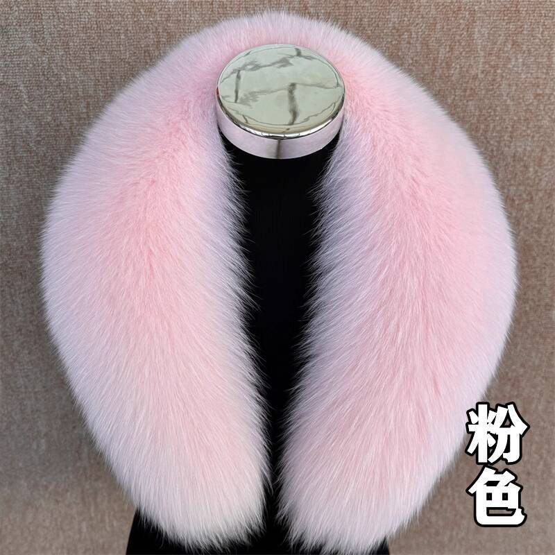 Real Fox Fur Collar Women Winter Thickened Fur Collar Scarf Collars Wraps Neck Warmer Fur Scarves Shawl Luxury Fluffy Fur Shawl