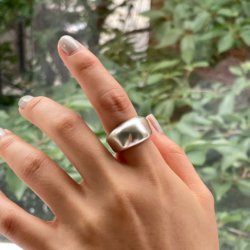 geegee [silver925] matt volume ring