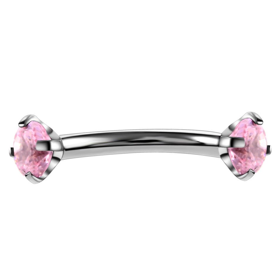1 Stück Stahl Kristall Edelstein Augenbrauenring Tragus Helix Rook Ohrring Piercings Gebogener Bananenpiercing Lippen Helix Ringe Schmuck 16G