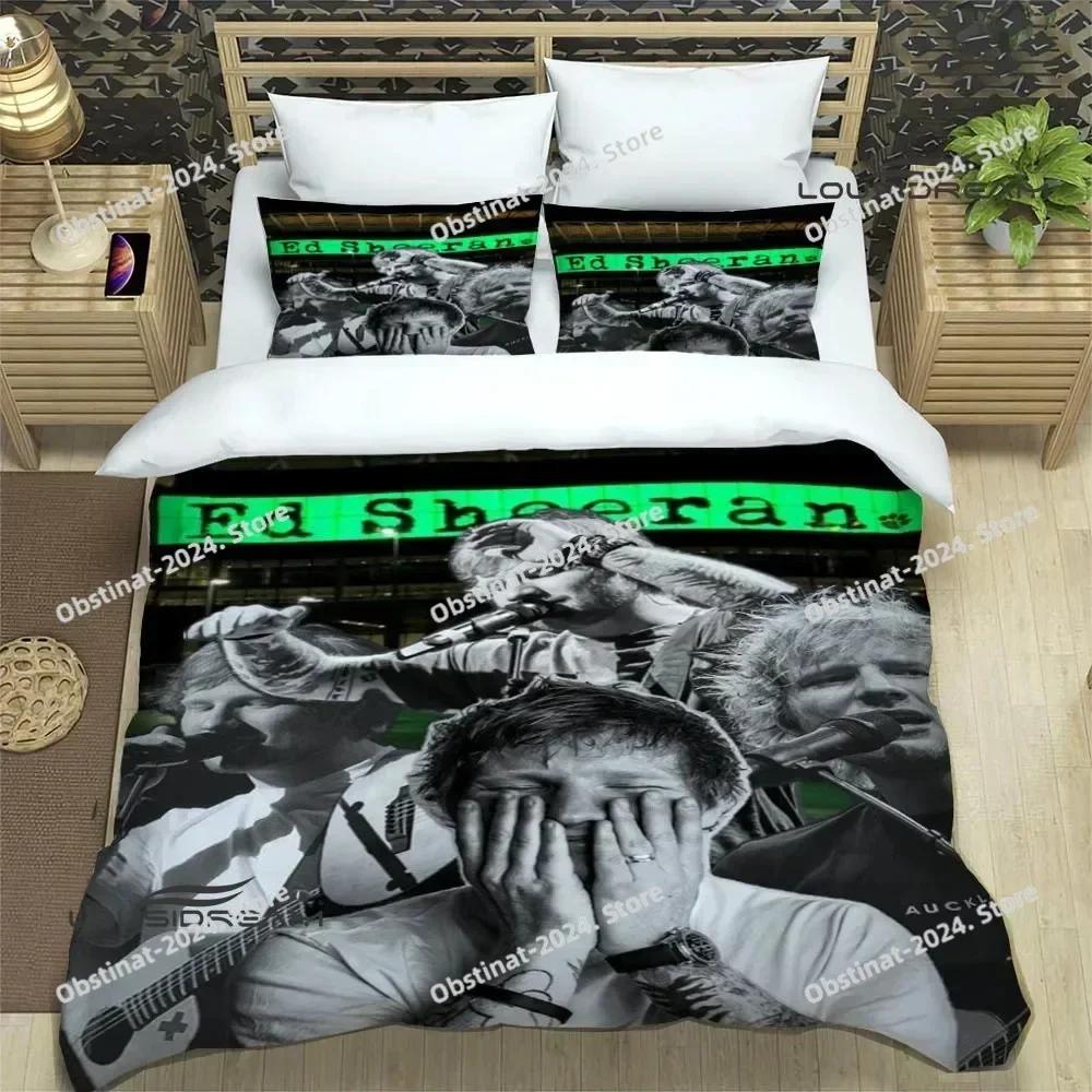 Conjuntos de Ropa de Cama Impresos del Cantante Ed Sheeran exquisito juego de suministros funda nórdica juego de edredón para cama juego de ropa de cama regalo de cumpleaños de lujo