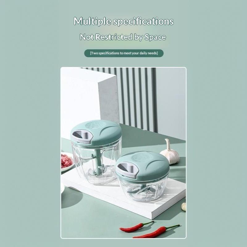 Mini Manual Food Chopper Pull Operated Garlic Mincer Multifunctional Vegetable Cutter for Home Kitchen Use