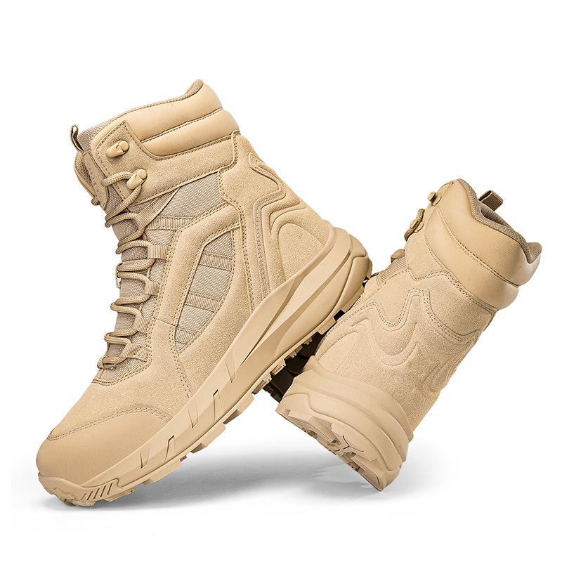 Large Breathable Boots Outdoor Hiking Wear-resistant Training Combat High Top Military