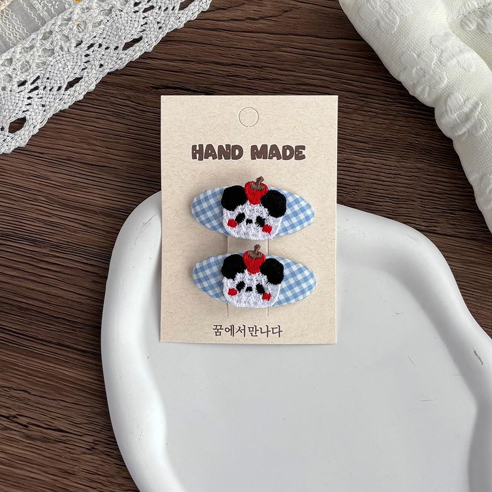 Adorable Fruit Embroidery Hair Clips for Babies - No Damage, Perfect for Children's Hair Styling