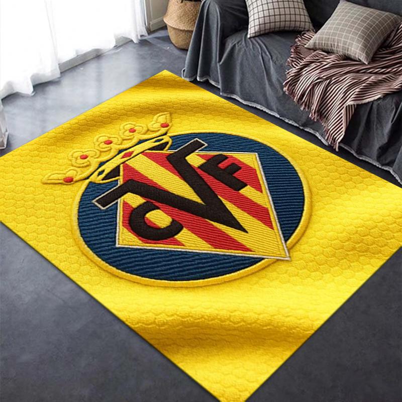 2025 Neuer Villarreal Teppich für Wohnzimmer Schlafzimmer Zuhause Sofadekoration, Kinder Spiel rutschfeste Bodenmatte