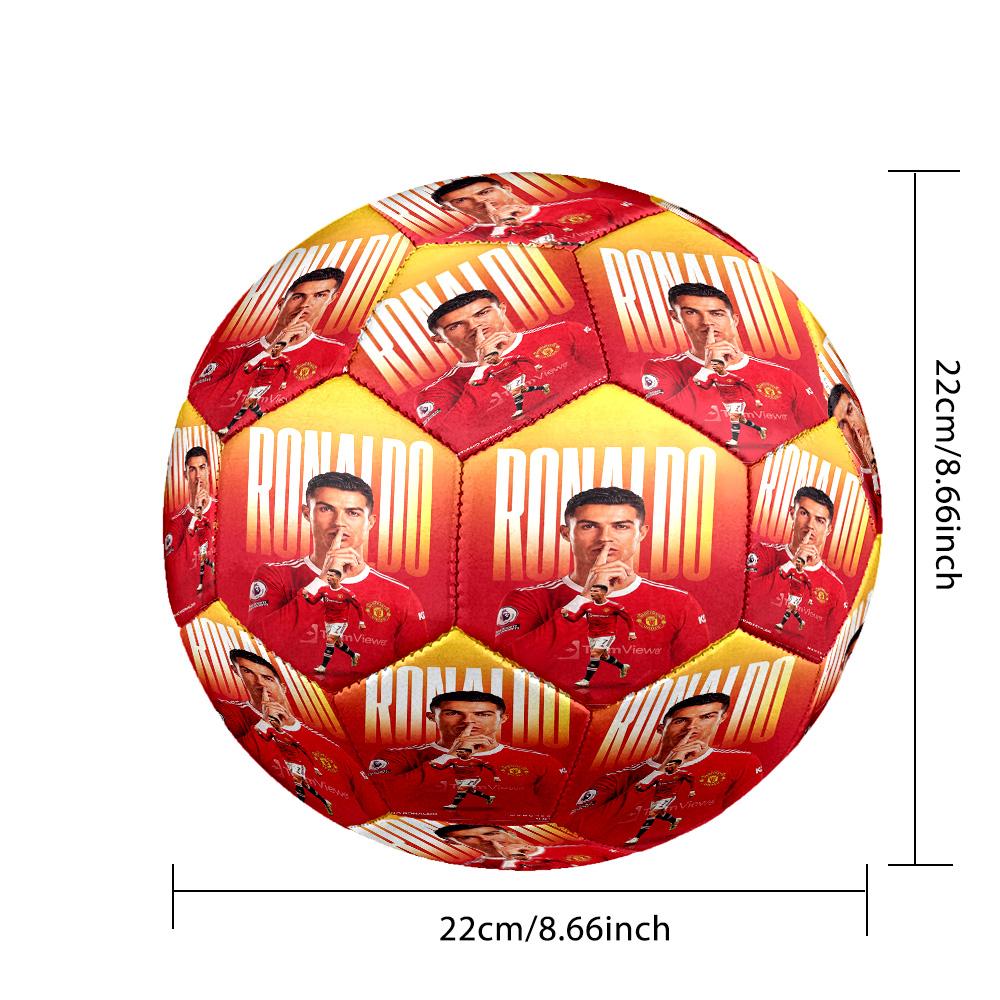 1pc Ronaldo Manchester Soccer Ball Size 5, Suitable for Practice Matches/tournament Training,Lightweight and Durable. cl70220