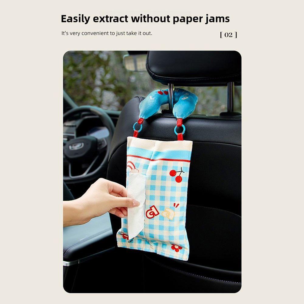 New Hanging Tissue Storage Bag Convenient Cute Tissue Box Multifunctional Portable Tissue Pouch
