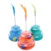 Pet Cat Toys, Feather Cat Tower, Turntable Ball, Cat Self-entertainment Toys, Interactive and Boring Track Cat Toys, Cat Teaser Sticks