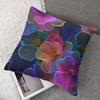 Neon Floral square Jacquard Pillow Cover for Sofa Office Waist Cushion Cover Home Decorative Pillowcase