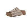 New Retro Woven Women's Shoes Versatile One-strap Beach Slippers