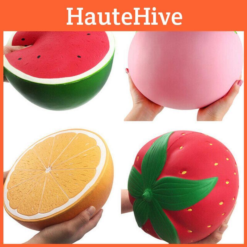 Jumbo Super Giant Soft Squishy Watermelon Orange Strawberry Peach Slow Rising Squeeze Toy