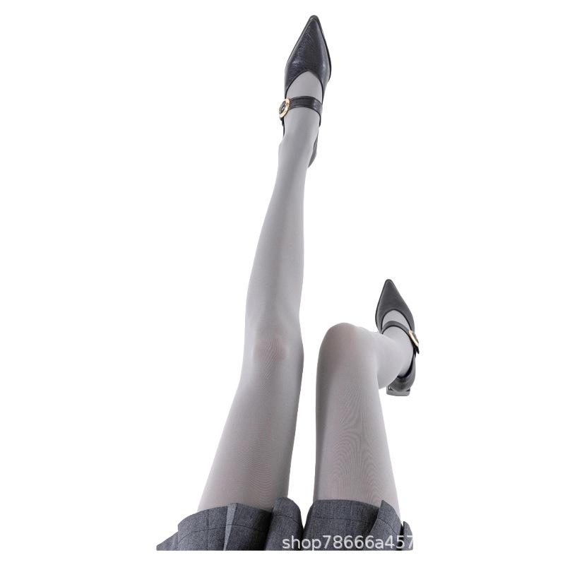 Women's Autumn Velvet Pantyhose: Thin, Anti-Hook, High-End Gray Silk Stockings, Black Slimming Dance Leggings.