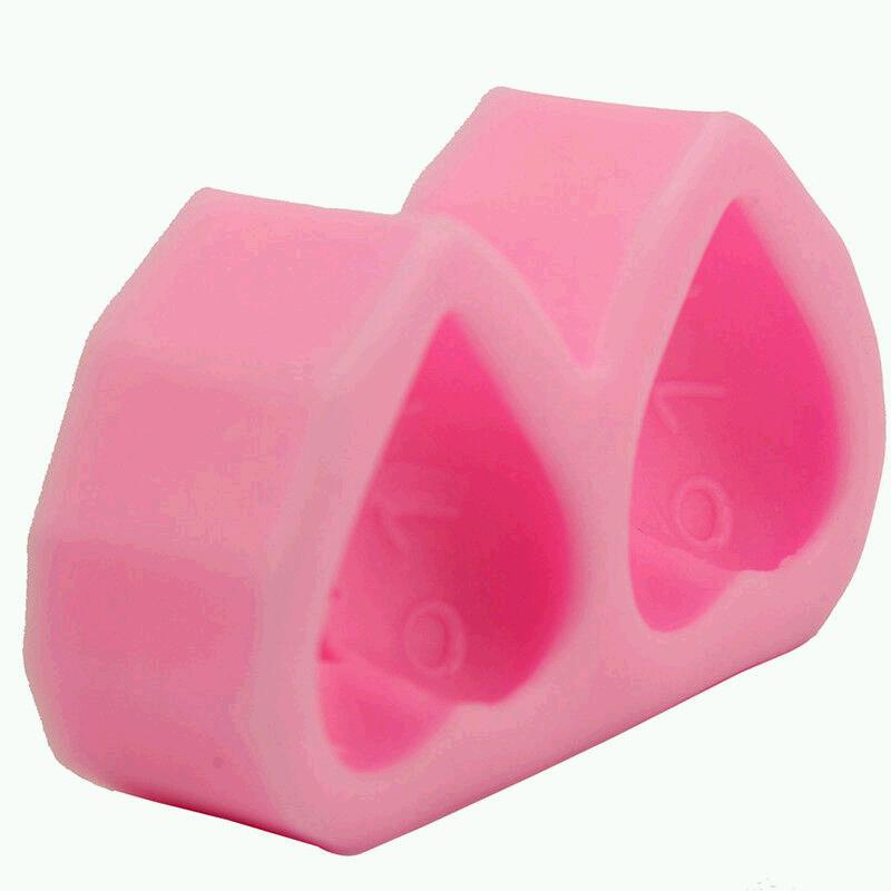 DIY Sugar Craft Fondant Forma na dort ve tvaru srdce Silikonová forma na mýdlovou svíčku
