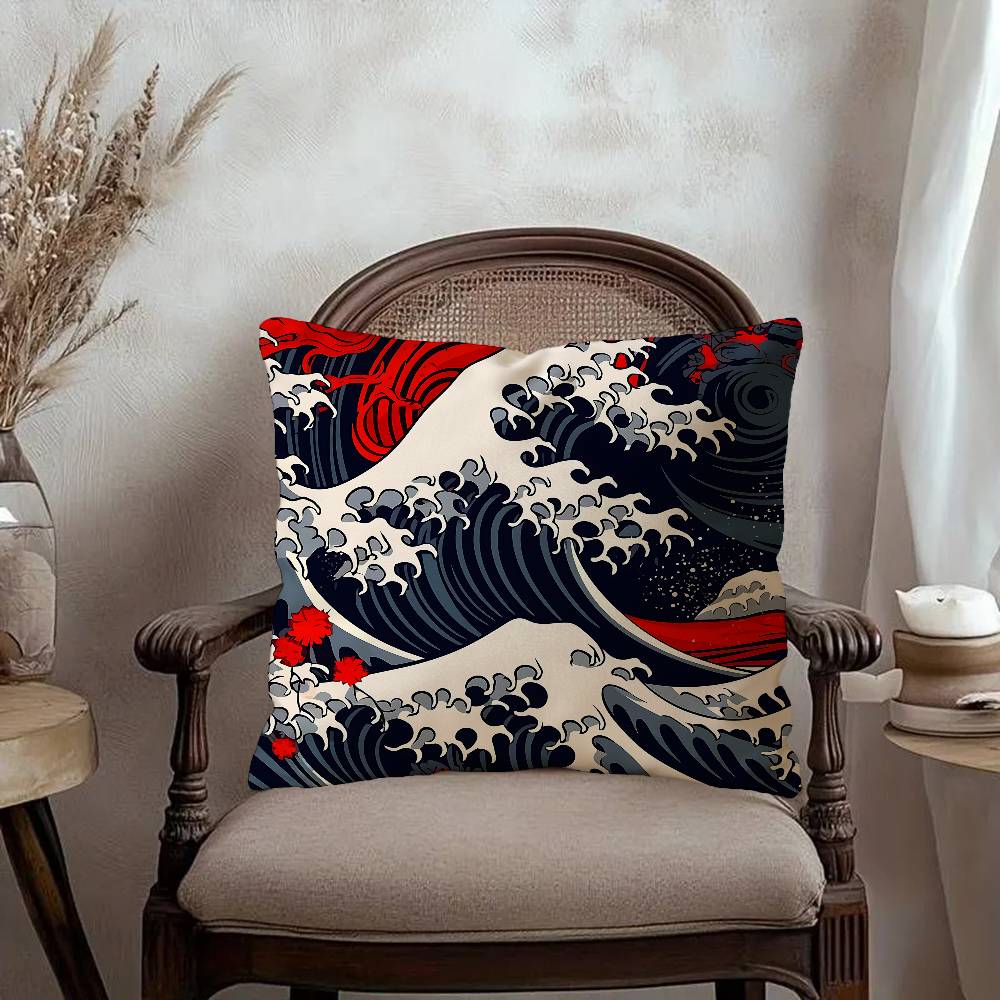 H-Hokusai O-Ohara K-Koson Lucky Dragon pillow cover sofa cushion cover home room decoration children gift