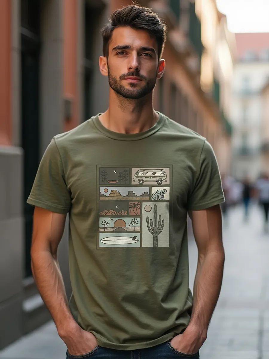 Cotton oversized print T‑shirt 3XL