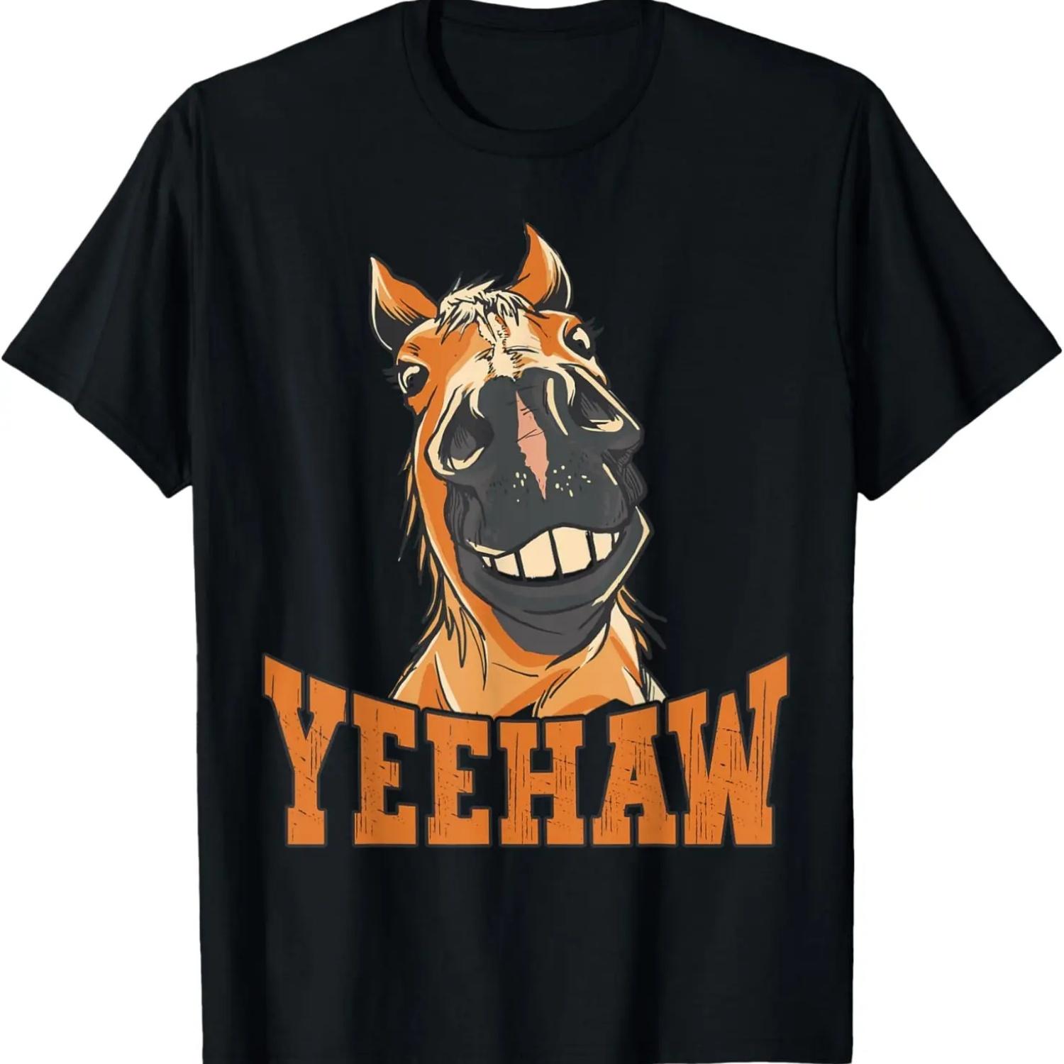 Retro Vintage Horse T-Shirt XXXXXL чёрный
