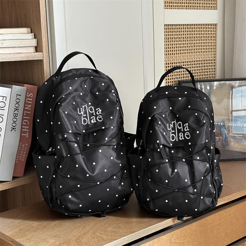 Dot Print Backpack Women's Lightweight Large Capacity Commuter Backpack