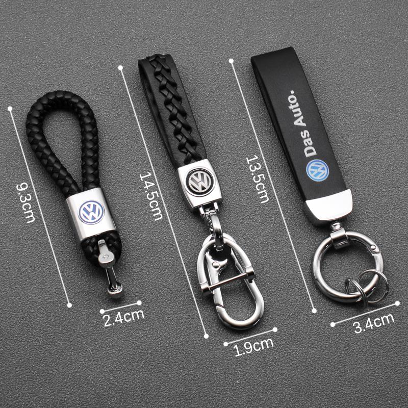 For Volkswagen 3D Metal/Leather Car Keychain Key Chain Ring Key Holder For VW Golf 6 7 8 4 5 MK4 MK5 MK6 MK7 B6 GTI Key Chain Rings Accessories YZ6
