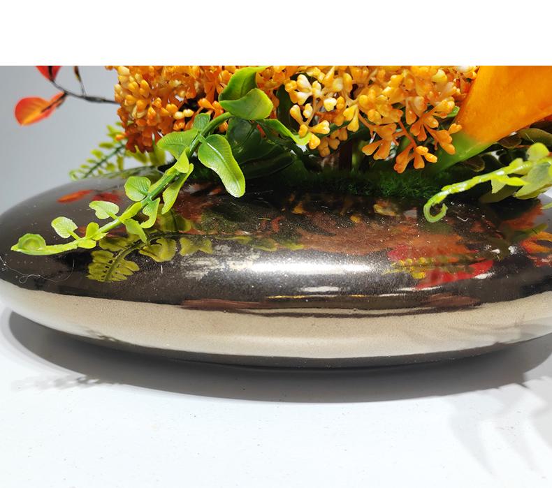 Chinese Style Floral Coffee Table Arrangement for Living Room or Hotel Decor