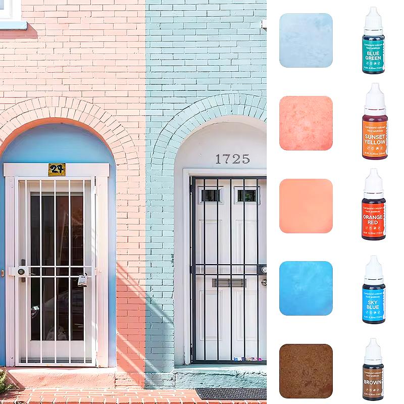 5pcs of Water Oil Dual-use Pigments Suitable for Various Hand Dyeing Purposes Plasticine Handmade Soap Baking Cream Coloring Etc