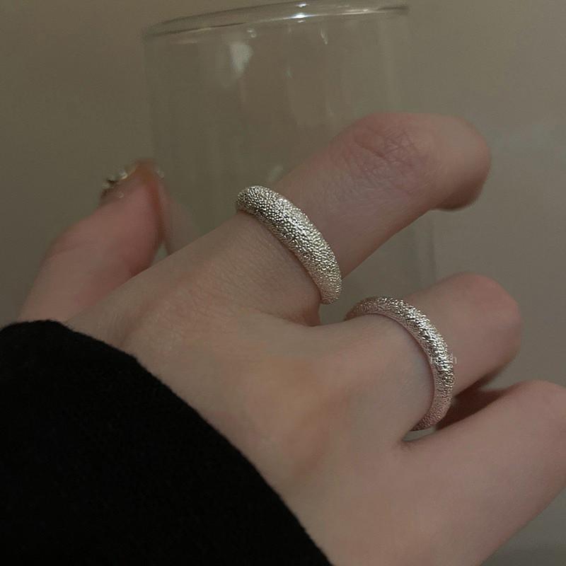 Elegant Geometric Copper Ring For Women Adjustable Size Trendy Couple's Accessory