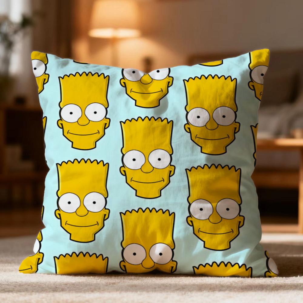 Hot T-Tthe Simpsons Cushion Cover Soft Washable Pillow Case Multi-Scene For Couch Bed Travel Office Use