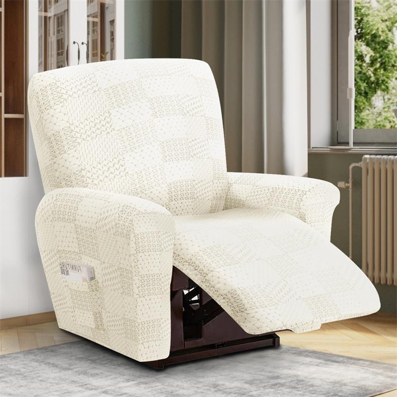 Elastic Recliner Sofa Cover Jacquard Spandex Lazy Boy Armchair Covers Stretch Removable Sofa Slipcovers Furniture Protector