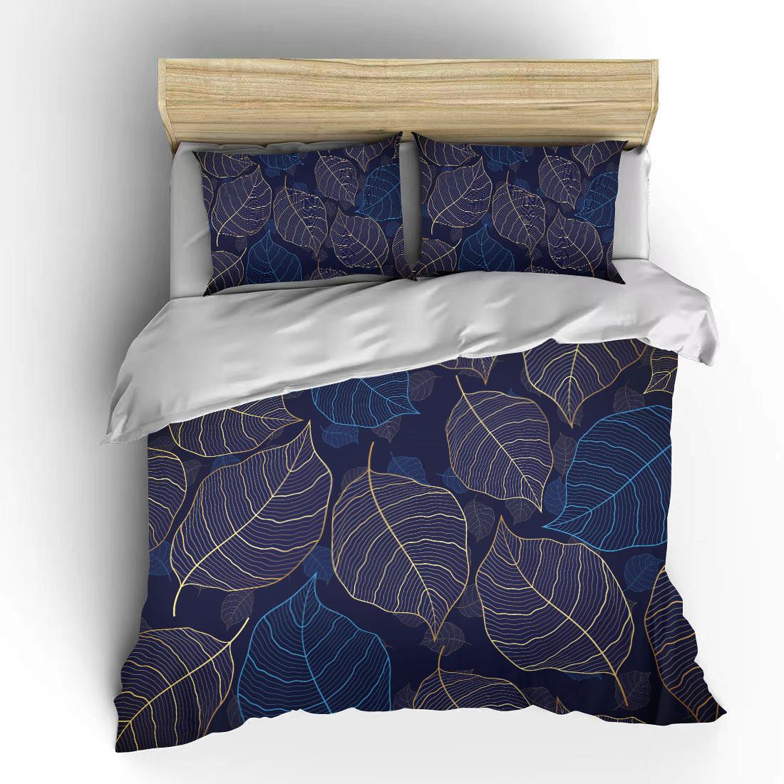 

Ботанический цветок двуспальная кровать пододеяльник кровать европейские комплекты постельного белья домашний текстиль роскошные наволочки постельное белье для спальни EU single(135x200cm)