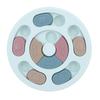 Pet Treat Puzzle Toy Interactive Prevent Slip Round Dog Slow Feeder Toy for Cat Puppy Blue