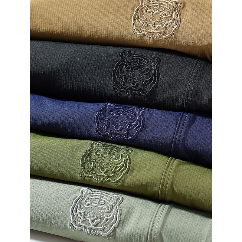 American Mountain Style Quick-Drying Cargo Pants Men's Summer Thin Straight-leg Pants Export Men's Pants Embroider Casual Pants