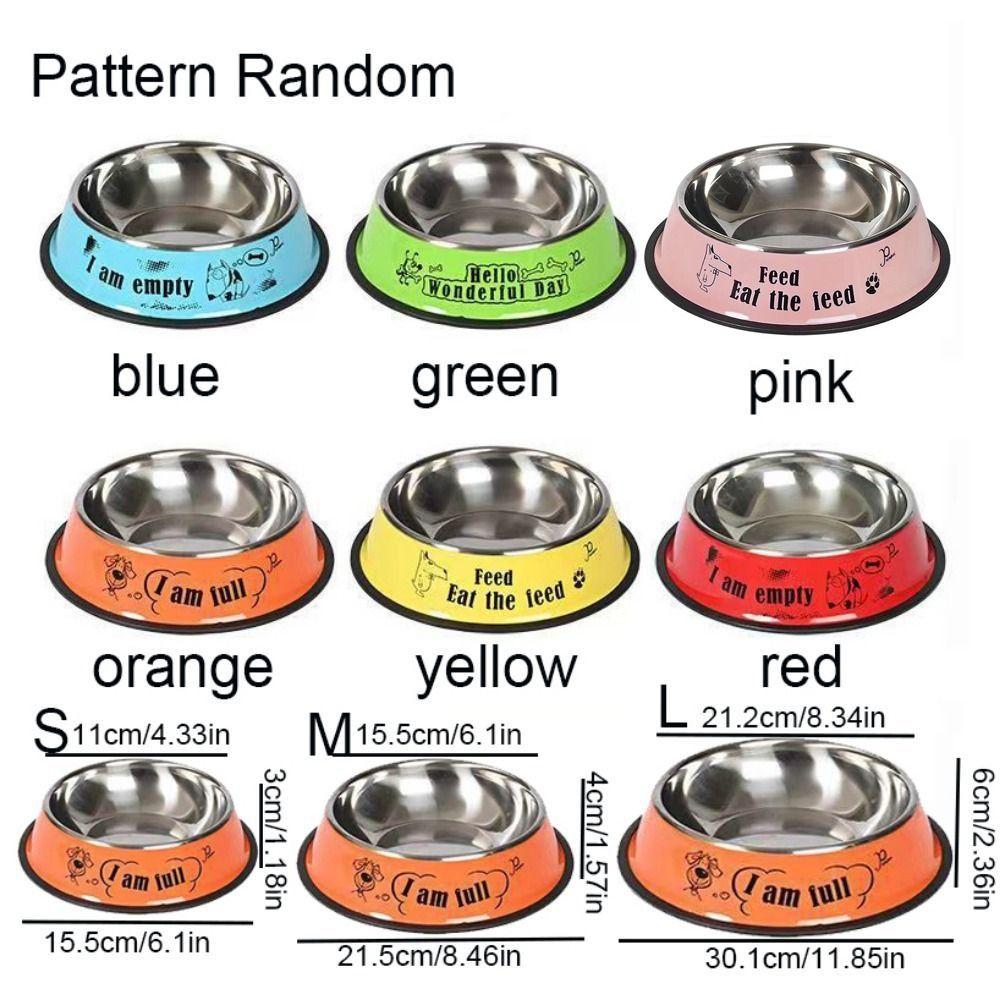Anti-fall Stainless Steel Dog Bowls Non-slip Cat Puppy Feeder Dog Anti-Gulping Slow Feeder  Home