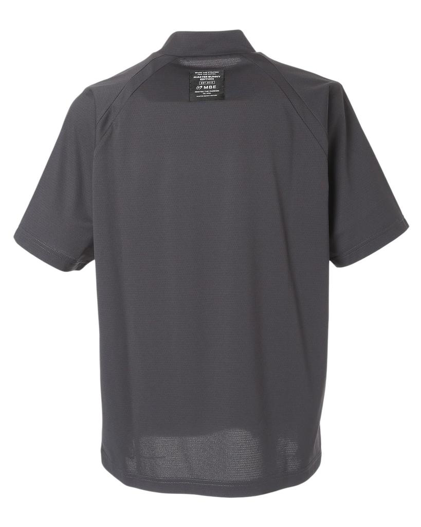 Master Bunny Short Sleeve Mock Neck Shirt Golf Men's (Brand Logo) / / 758-5267901 022_Charcoal