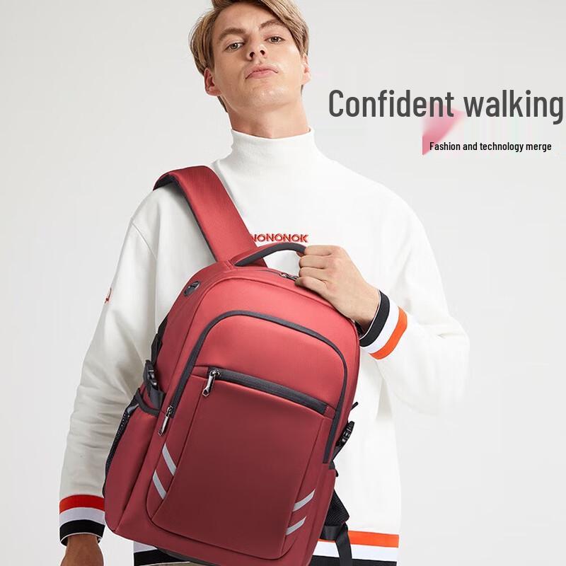 WEZHO Men's Wear-Resistant Business Travel Laptop Backpack
