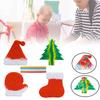 Tree 4pcs Christmas Hat Sock Glove Sensory Activity Board Silica Gel Puzzle Toy