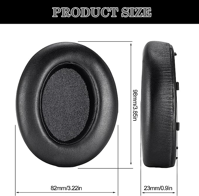 1 Pair Replacement Ear Pads for Sony WH-XB910N XB910N Headphones, Protein Leather, Memory Foam Pads with Mesh