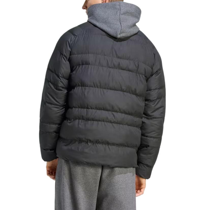 Adidas Puffer Jackets Men's Black Stand Collar Moderate