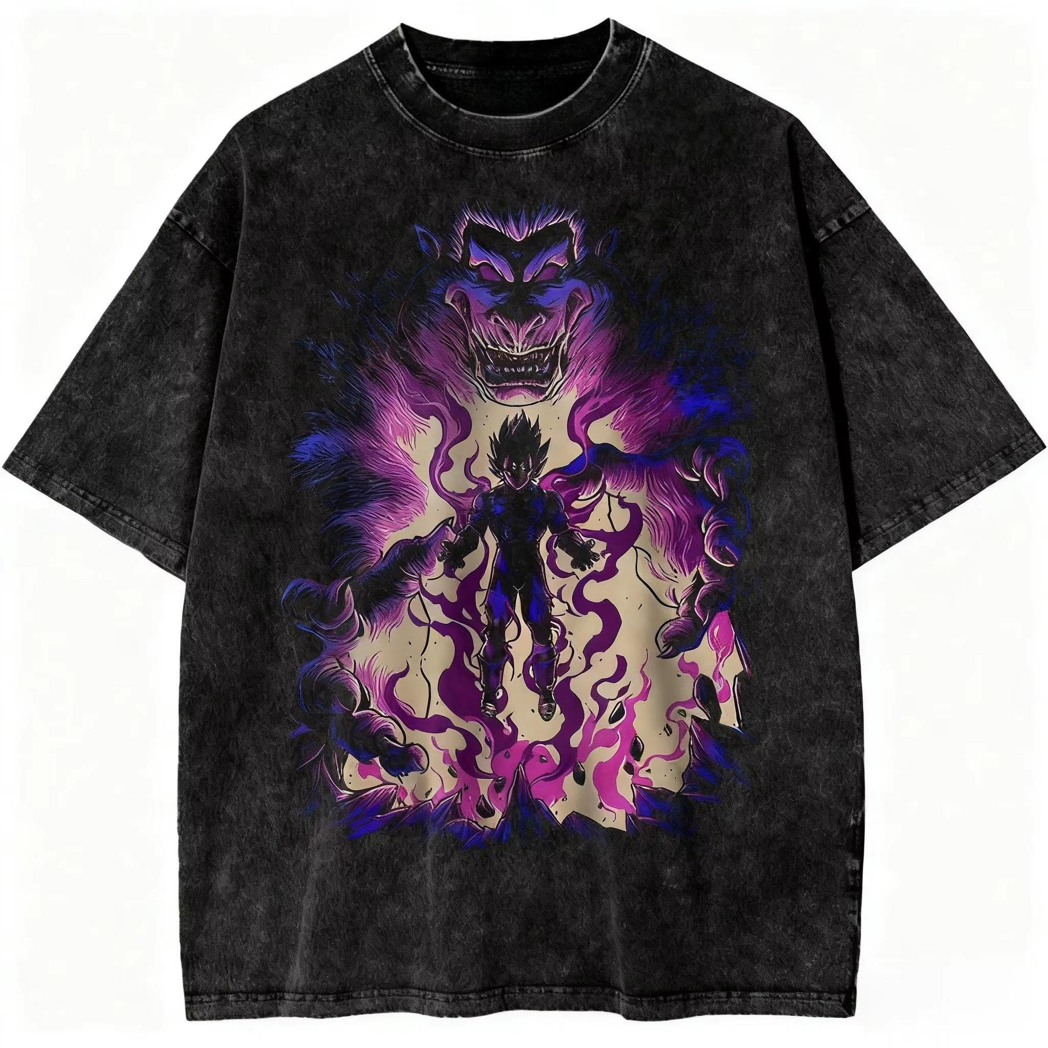 

Dragon Ball Multiple Characters Vintage Washed TShirts Men Anime Graphic Hip Hop Streetwear Fashion Cotton Tees XL