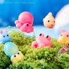 Creative Resin Ocean Animal Dolphins Qctopuses Jellyfish Figurine Landscape Car Ornaments Decor Aquarium Fish Tank Small