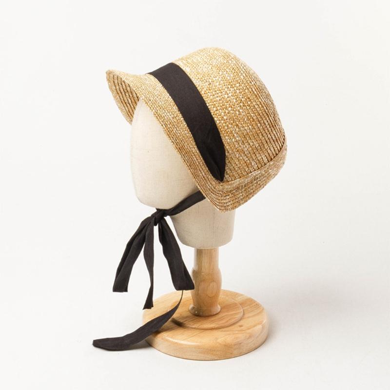 

Sun Straw Hat for Children Kids Outdoor Activities Chin Straps Adjust Hat Girls Raffia Sun Cap Summer Beach Seashore One Size