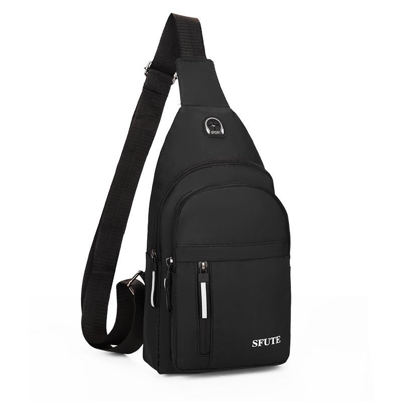 Men'S Chest Bag Multi-Functional Sling Bag Waterproof Crossbody Shoulder Bag Fashion Messenger Bag For Casual Sports Travel