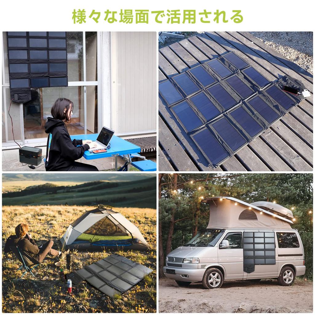 Upgraded ALLPOWERS SP100 Solar Monocrystalline Solar Charger with 18V DC 60W Rapid Power Compact and IP67 Waterproof and Portable Solar Power Supply