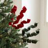 Velvet Spiral Christmas Stems Red White Green Spiral Christmas Tree Picks DIY Crafts for Wreath Fireplaces Vase Filler Holiday Ornament