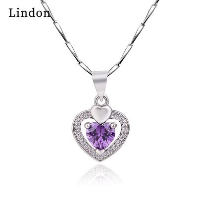 Lindon Damen-Halskette mit Anhänger, Kupferlegierung, Zirkon, modisches Geschenk