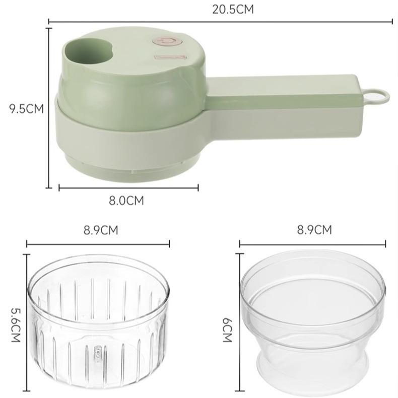 Multifunctional Chopping Machine for Chili, Scallion Rings, Ginger Paste, Garlic Slices, and More - Electric Garlic Mincer